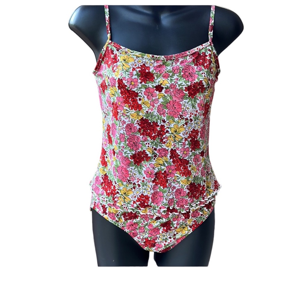 LISA CURRAN SWIM 2pc swimsuit with cover-up, size Large, EUC